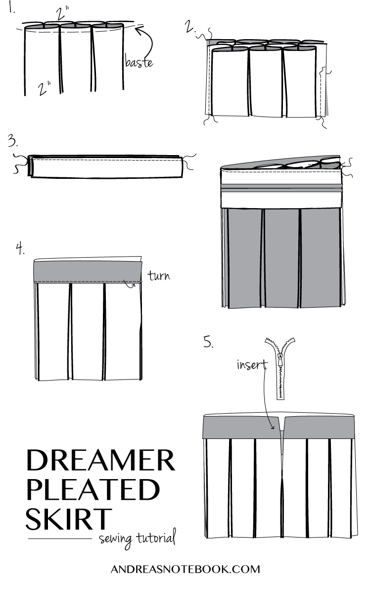 Dreamer Pleated Skirt tutorial