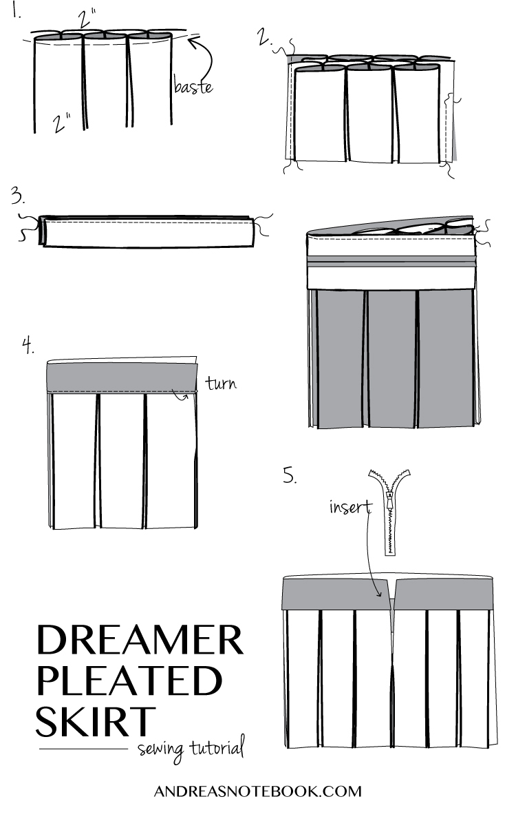 Pleated skirt clearance tutorial