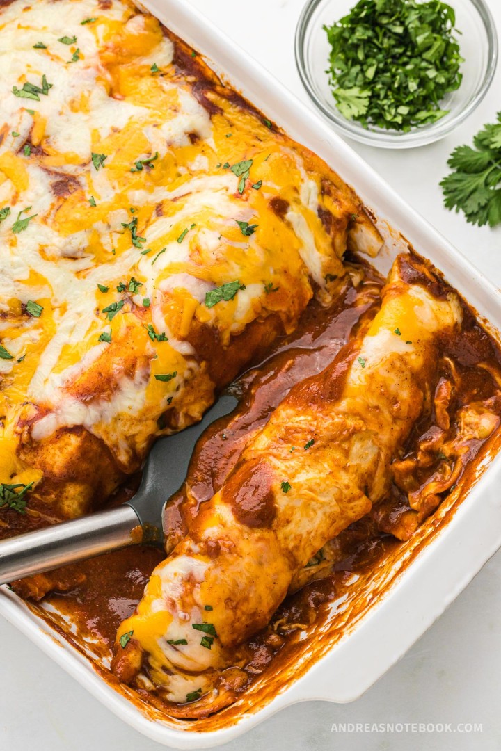 The Best Chicken Enchilada Recipe (with Red Sauce)