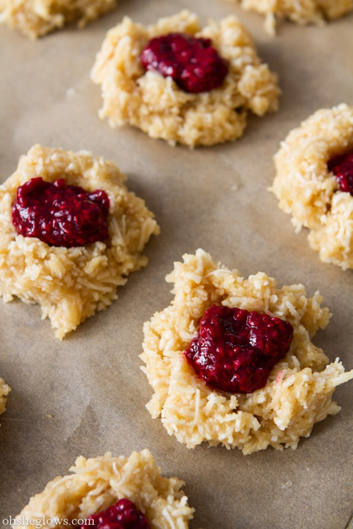 macaroon thumbprint cookies