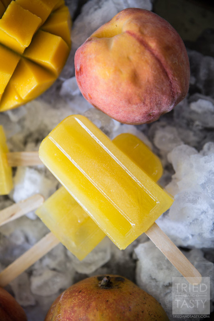 mango peach lemon popsicles