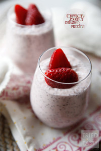 strawberry coconut chia seed pudding