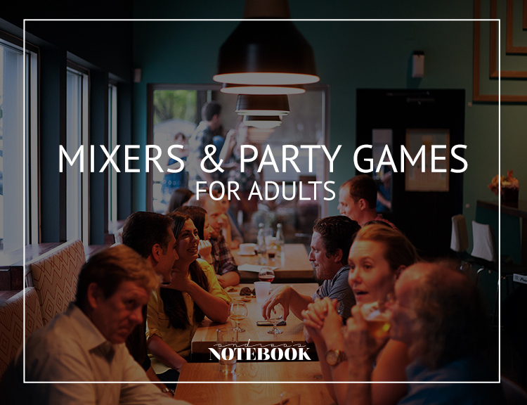 Mixers and party games for adults