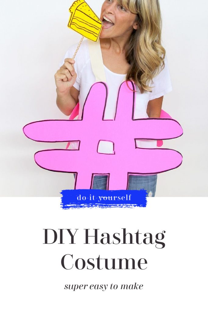 DIY hashtag costume tutorial and instructions