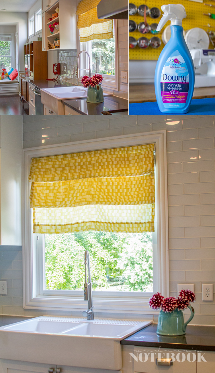 DIY faux roman shades tutorial - can you believe these took 10 minutes??