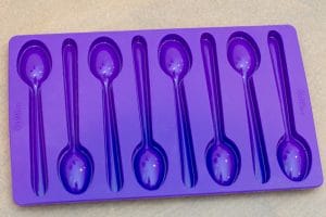 blue silicone spoon mold