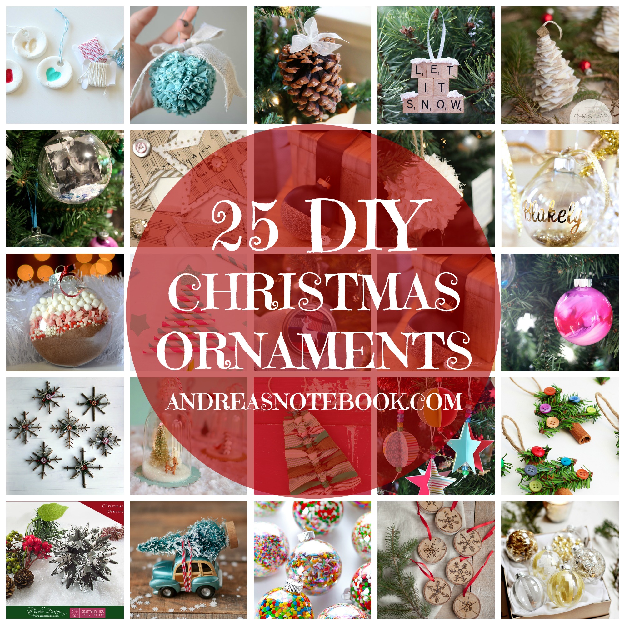 25 DIY Ornaments