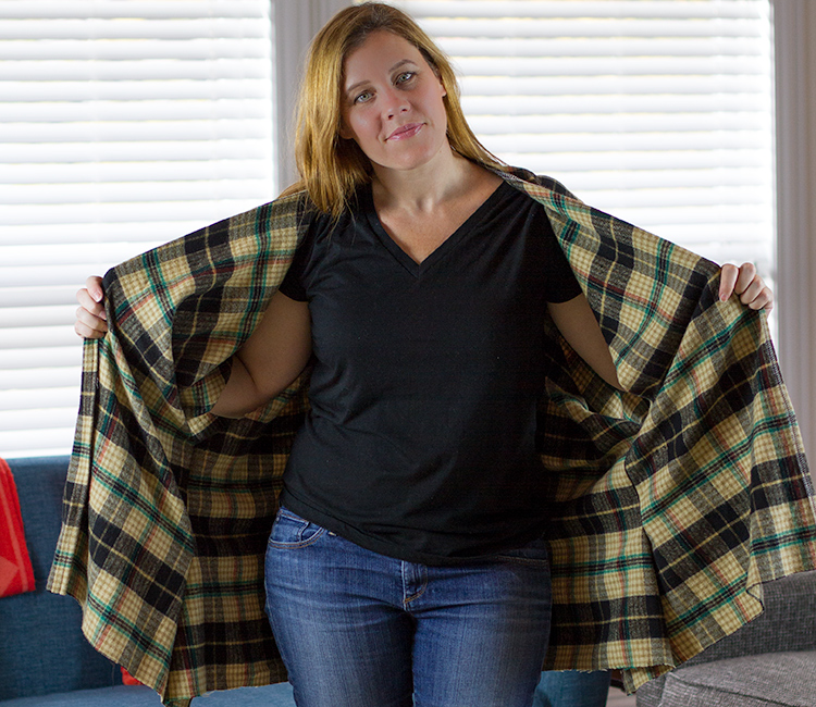 DIY Flannel Poncho Tutorial