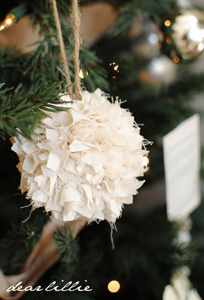 DIY Rag Ball Ornament