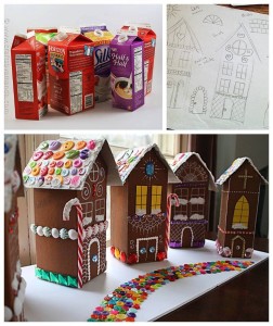 Upcycled Gingerbread Village