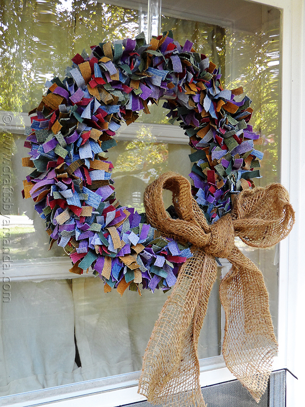 Beautiful Upcycled Denim Wreath