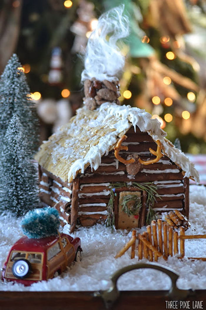 Log Cabin Gingerbread House