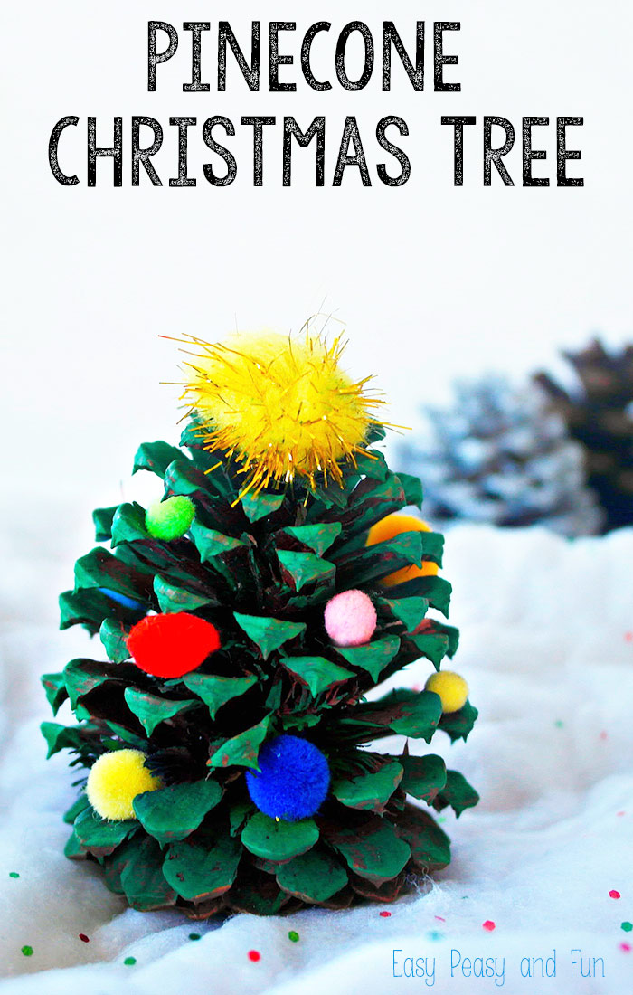 Make a pinecone Christmas Tree!