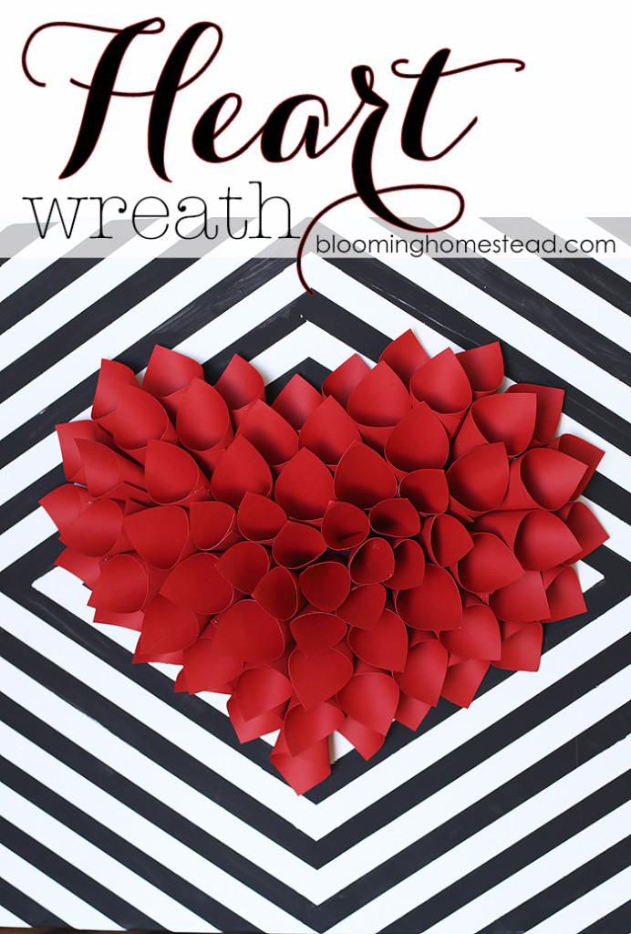 Paper Heart Wreath Tutorial