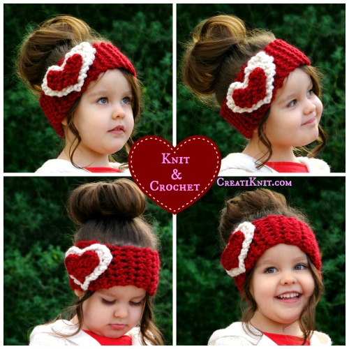 Crochet Heart Earwarmer Tutorial