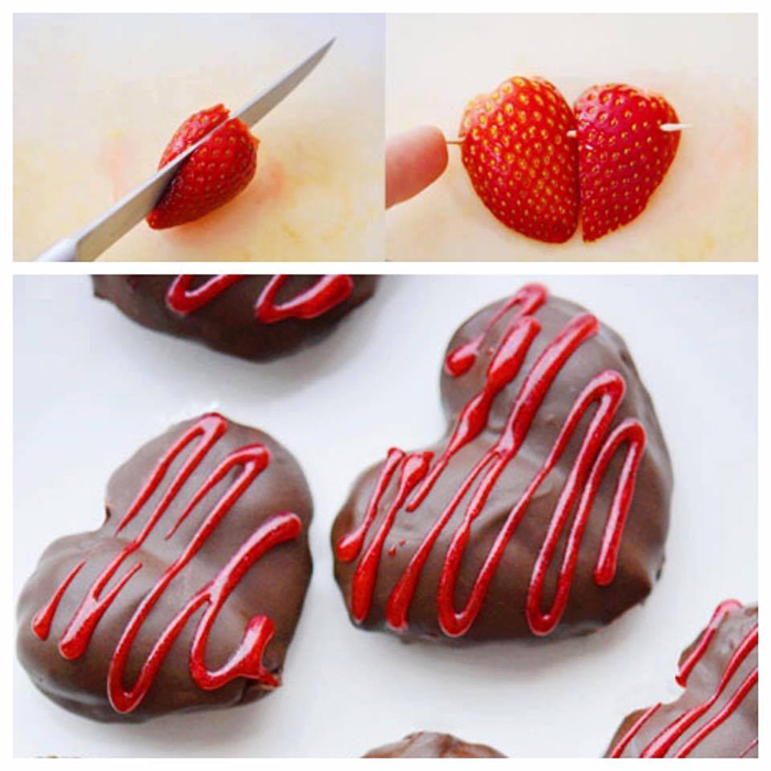 Chocolate Covered Strawberry Hearts