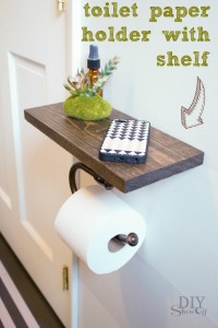 DIY toilet paper shelf
