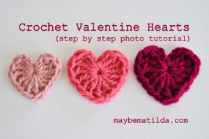 how to crochet hearts