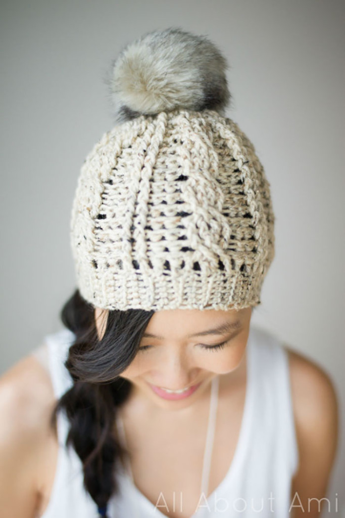 FREE Cabled Beanie Crochet Pattern