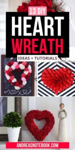 DIY heart wreath tutorials and ideas.