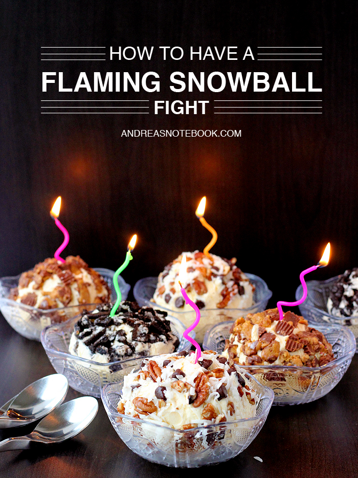 how to have a flaming snowball fight