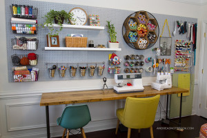 creative home office - craft room - sewing room - AndreasNotebook.com