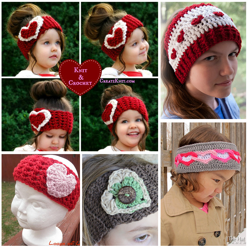 Crochet Heart Ear Warmer Tutorials