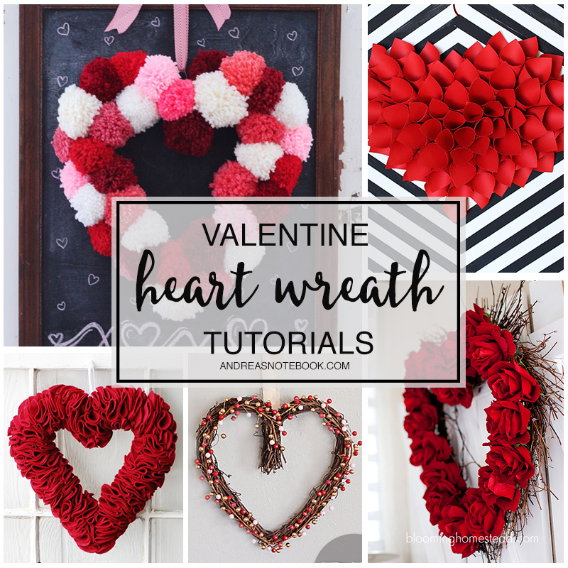 Valentine Heart Wreath Tutorials