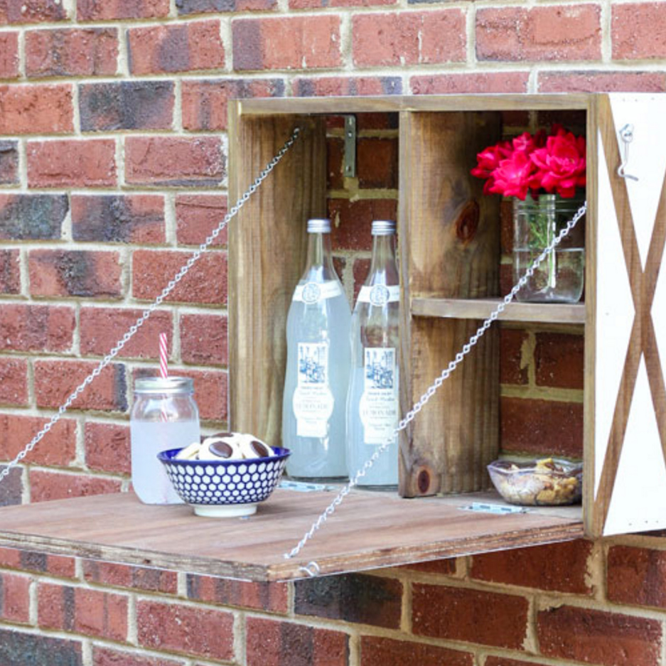 Make your own cute fold down serving station!