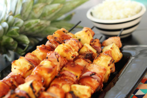 BBQ Chicken and Pineapple Kabobs