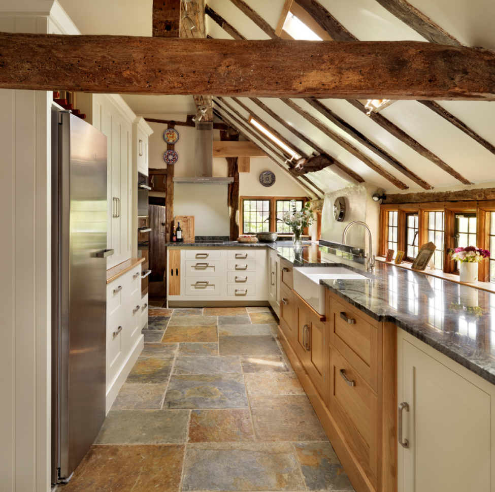 Stylish two toned kitchen cabinets 