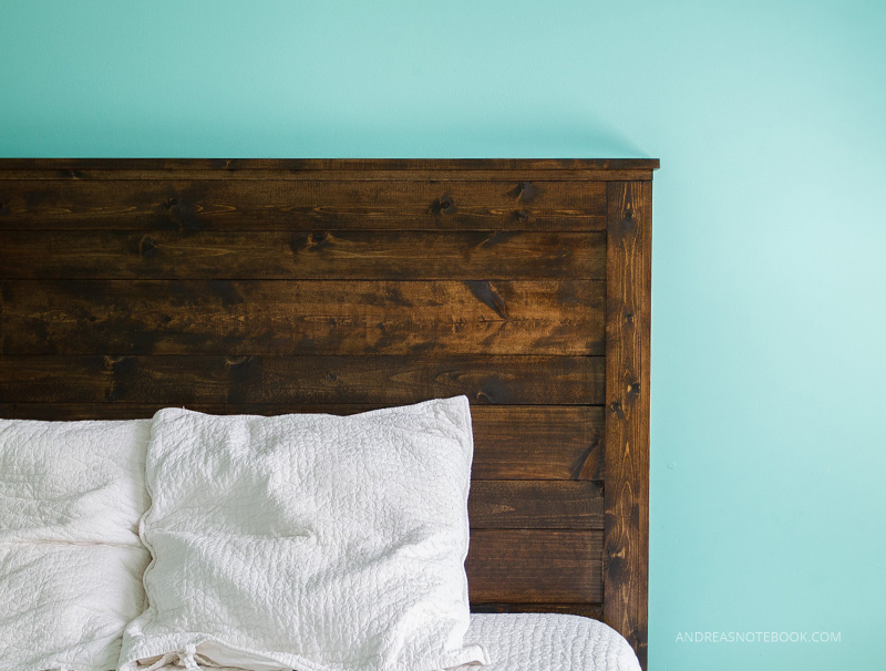 Make your own DIY rustic headboard - AndreasNotebook.com