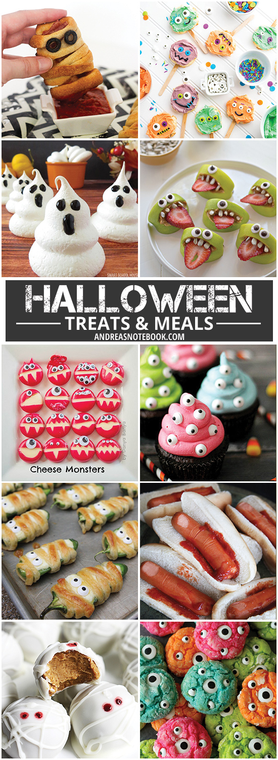 Halloween Treats and Meals - monster treats - silly treats - healthy Halloween food - Gross Halloween Food