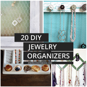 20 DIY Jewelry Organizers - tutorials