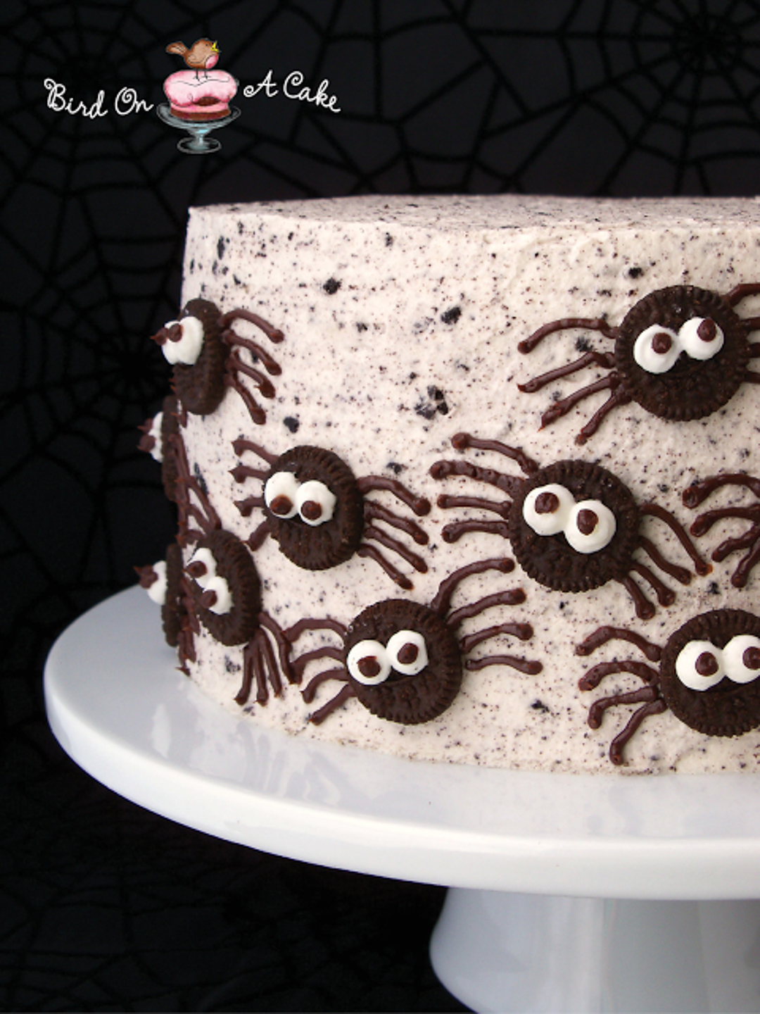Spider decorated cake.