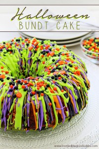 Colorful bundt cake.