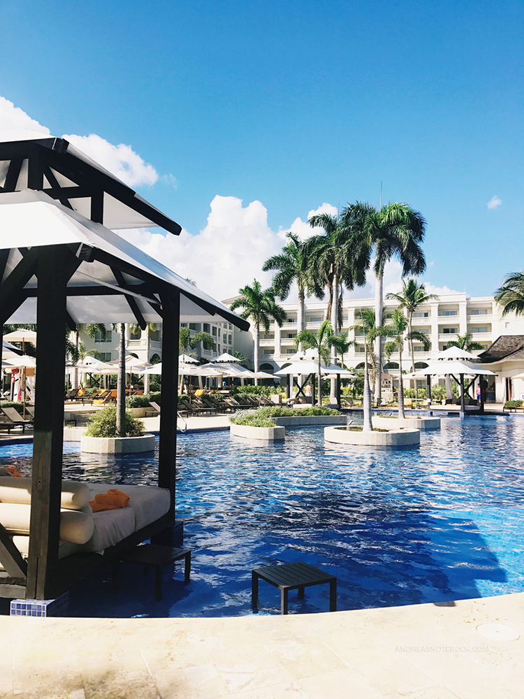 Spend plenty of time poolside at your all-inclusive resort. This pool at Hyatt Ziva was awesome.