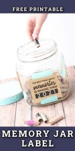 washi tape ball jar memory jar label
