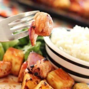 BBQ Chicken and Pineapple Kabobs