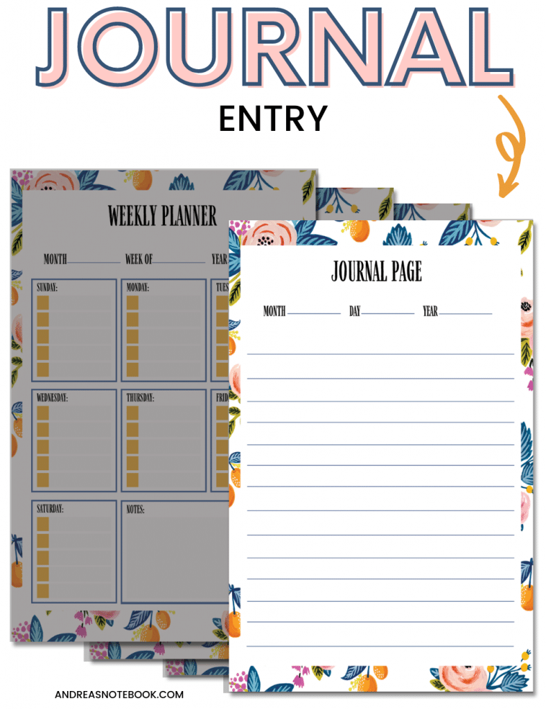 Cute Free Printable Planner: Daily, Weekly, Monthly - Andrea's Notebook