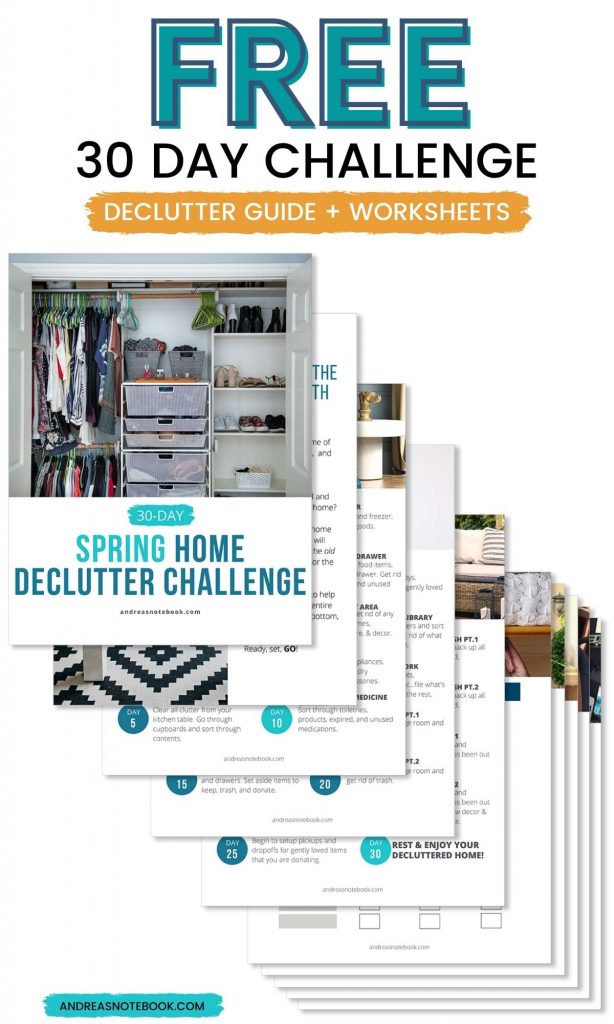 stack of PDF papers how how to declutter your home