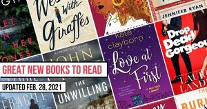 book cover collage of newly released books in february 2021
