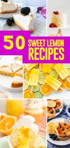 sweet lemon recipes collage.