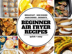 air fryer recipes collage.