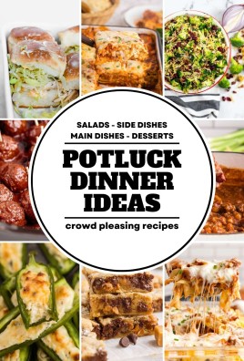 potluck dinner ideas collage.