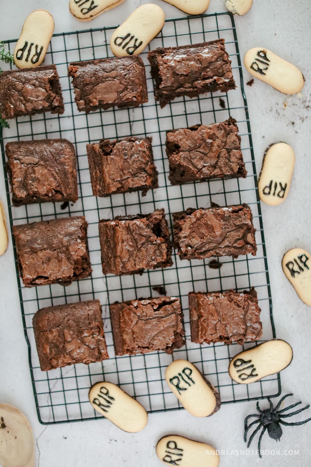 Brownies cut into rectangles.