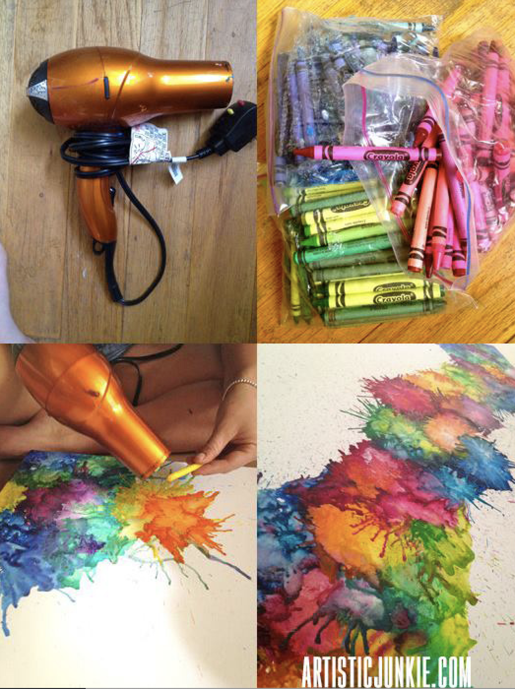 DIY Melted Crayon Art