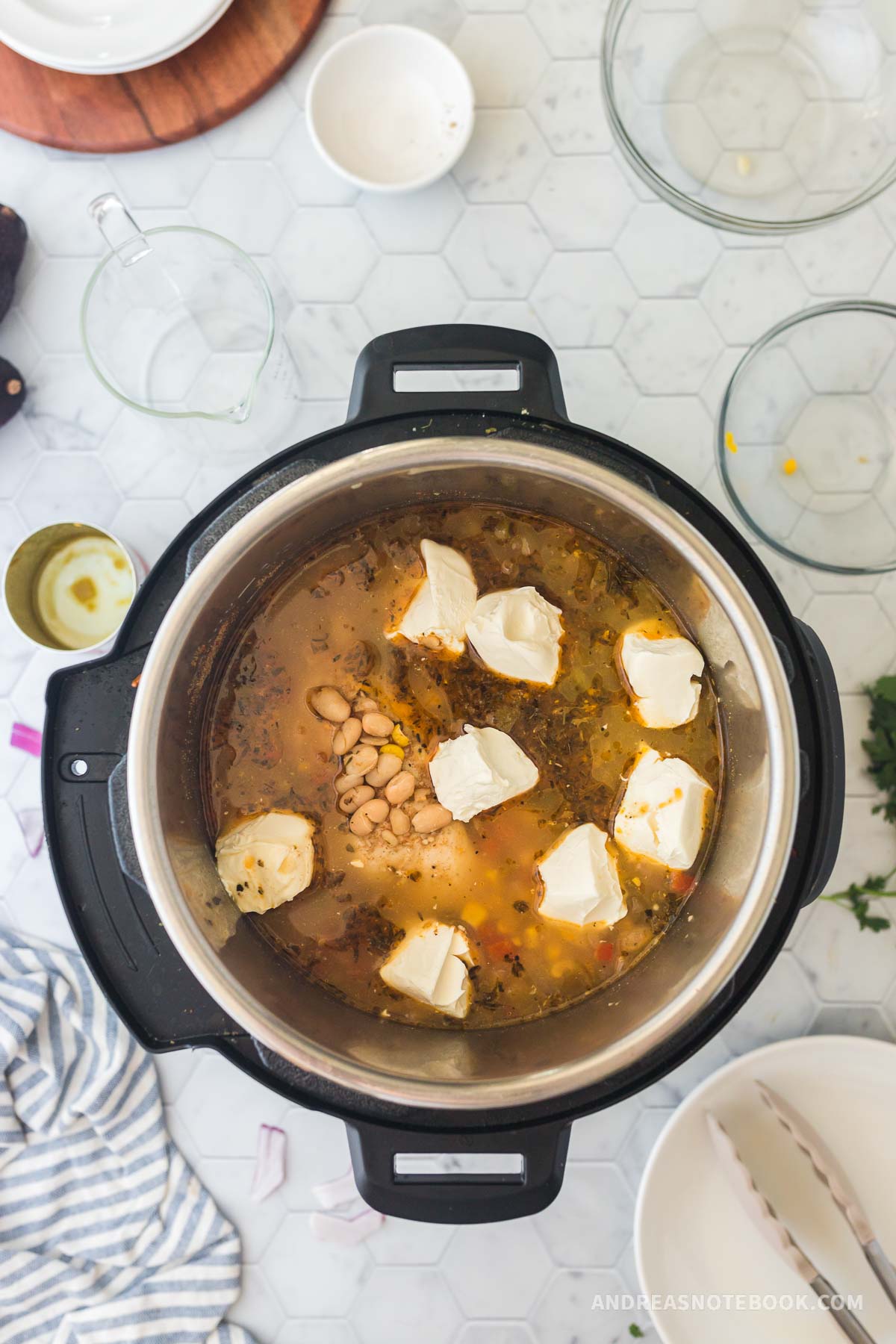 Cream cheese in Instant Pot.