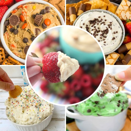 dessert dip collage