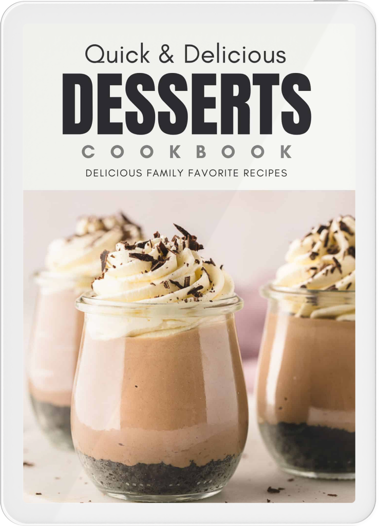 Quick & Delicious Desserts ebook cover.